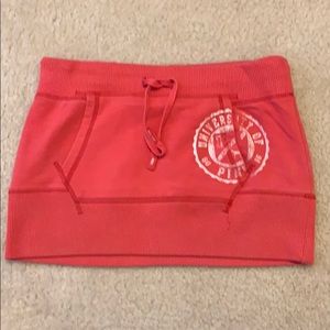 Pink skirt sweatshirt material